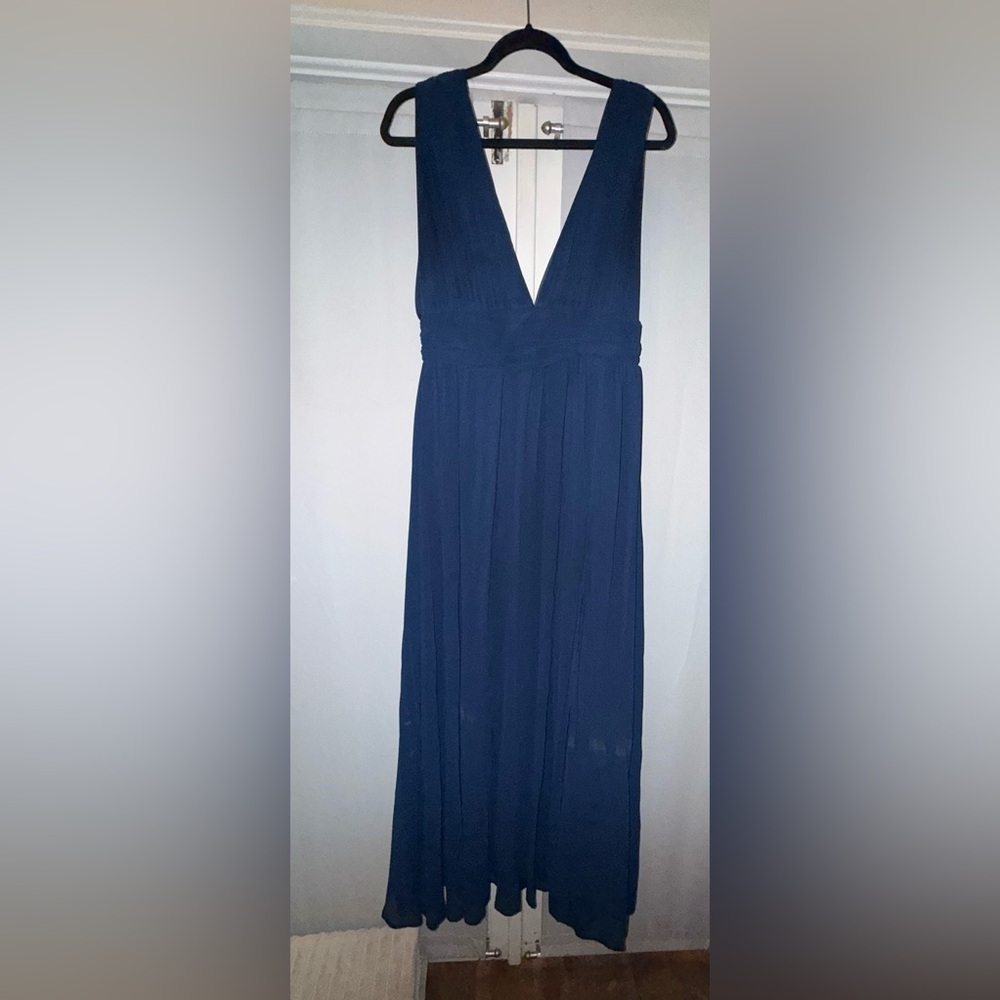 Lulus Heavenly Hues Navy Maxi Dress